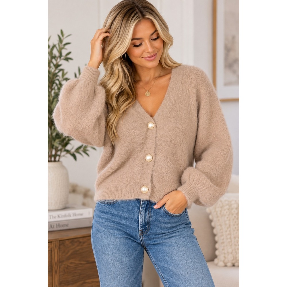Princess Polly Merlo Wool Blend Sweater Cardigan Quiet Luxury Old Money XS/S
